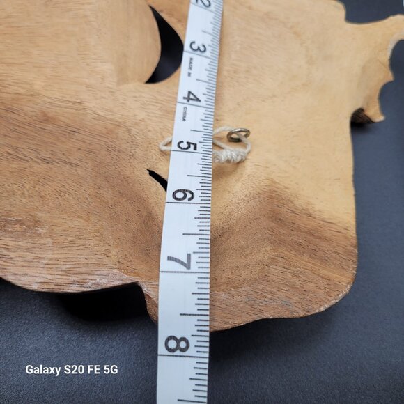 Natural Wood Hanging Wall Decor Carving - Laughing Face Hand Carved - Picture 11 of 15